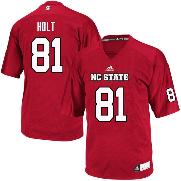 Men #81 Tory Holt NC State Wolfpack College Football Jerseys Sale-Red - Click Image to Close
